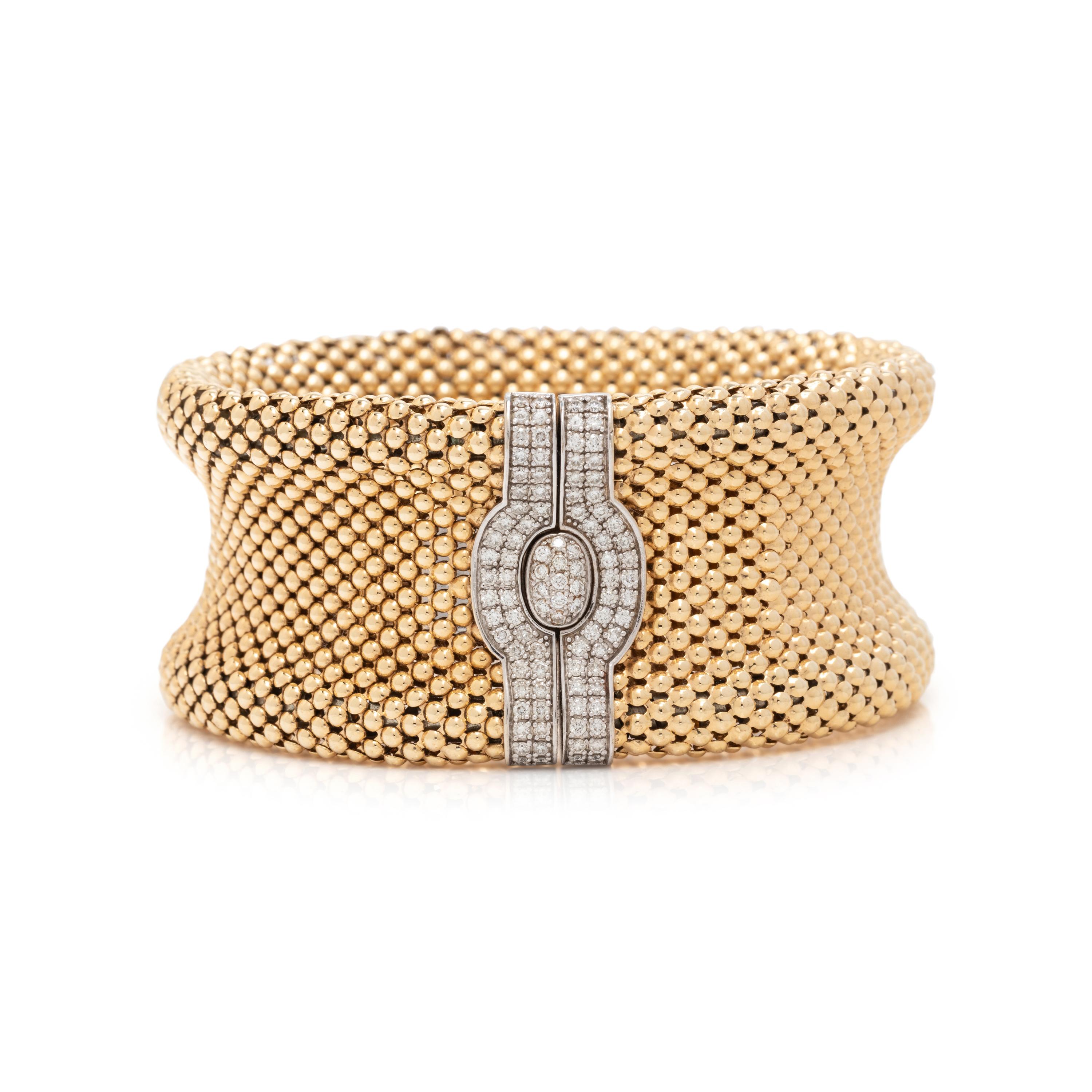 YELLOW GOLD AND DIAMOND BRACELET
