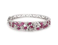 RUBY AND DIAMOND BANGLE BRACELET