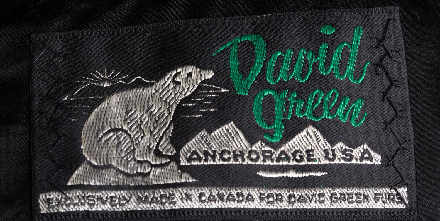 A Black Silk Embroidered and Fox Trim Jacket,