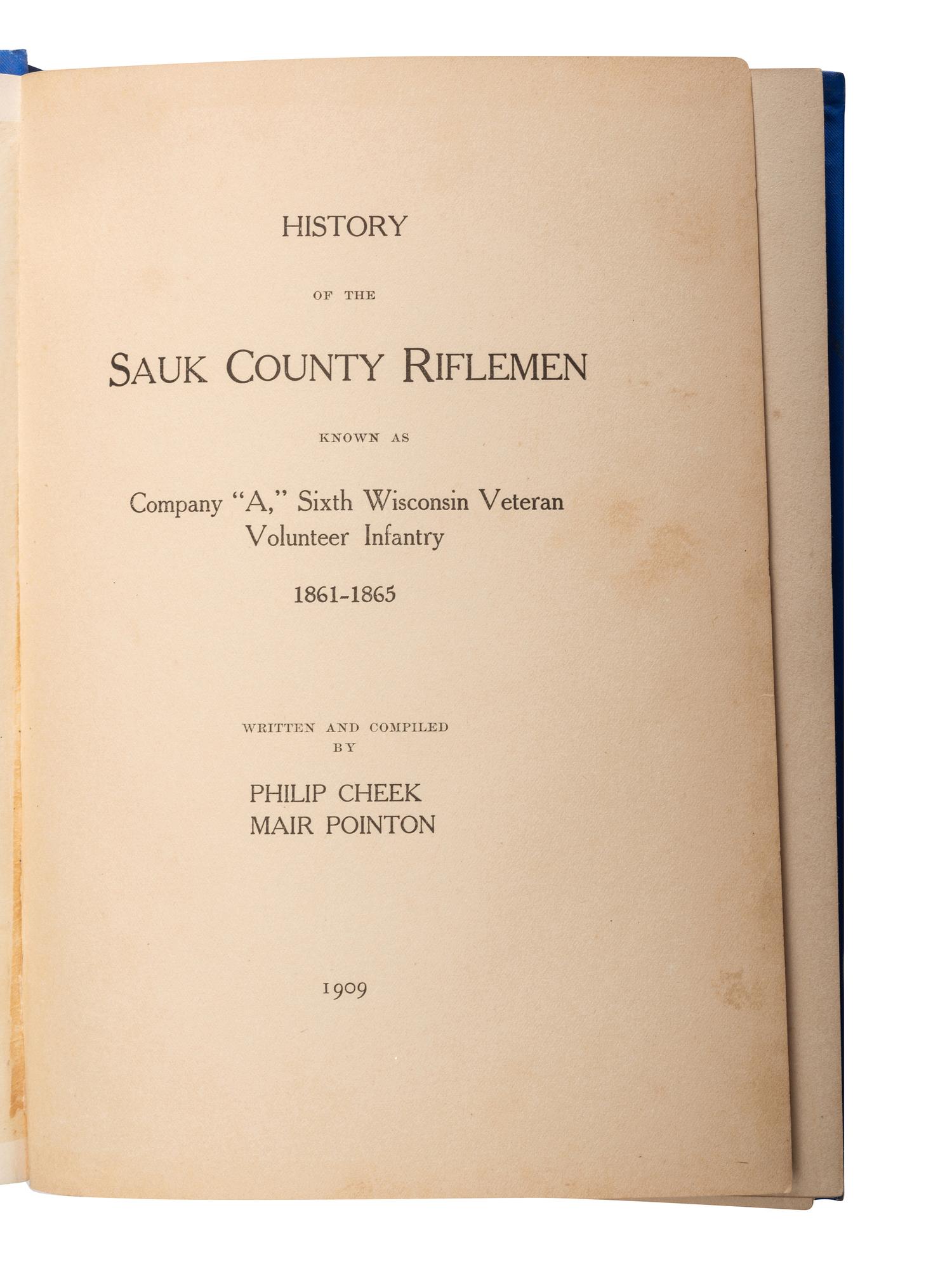 [CIVIL WAR - WISCONSIN]. A group of Wisconsin regimental histories, comprising: