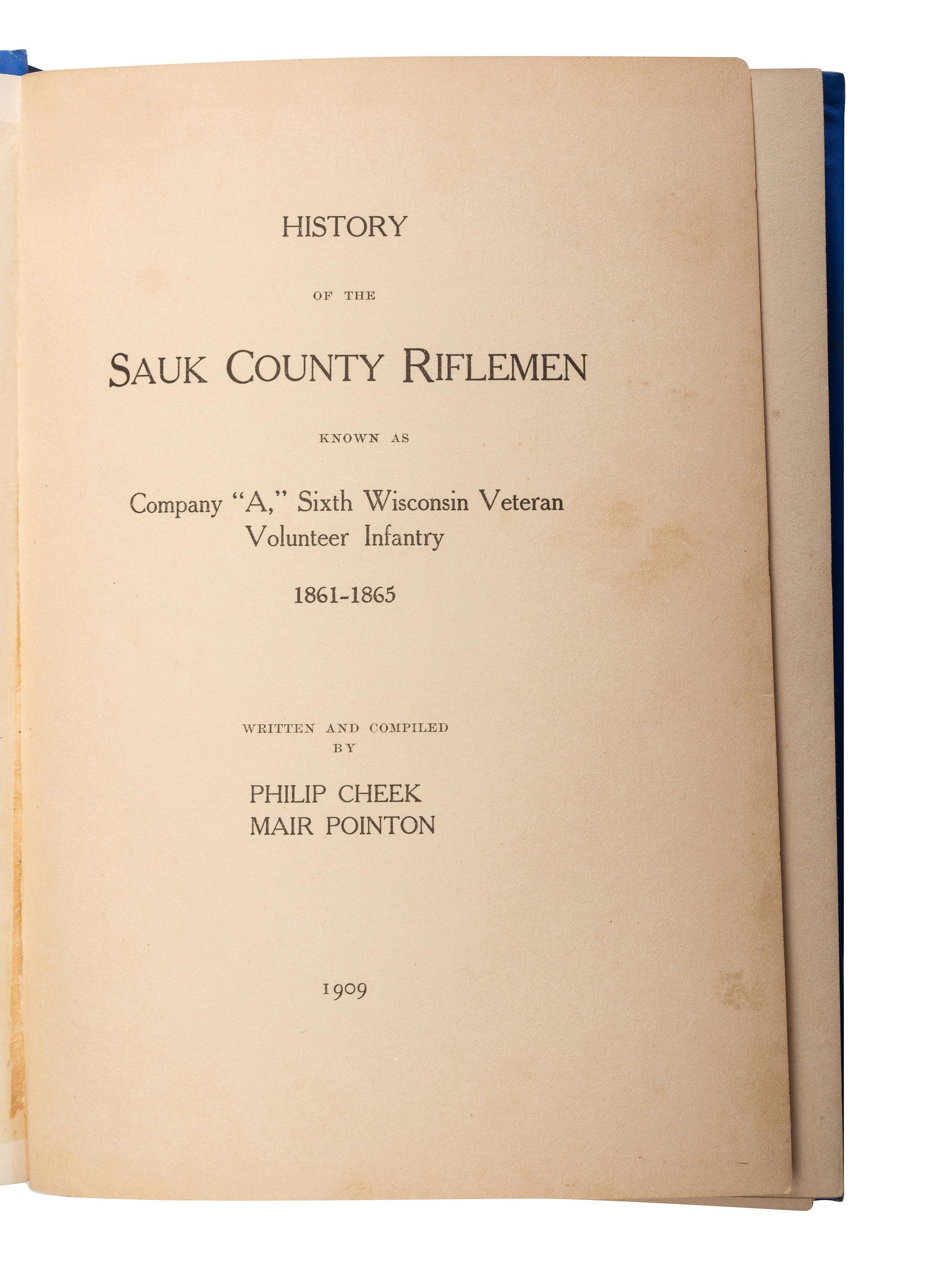 [CIVIL WAR - WISCONSIN]. A group of Wisconsin regimental histories, comprising: