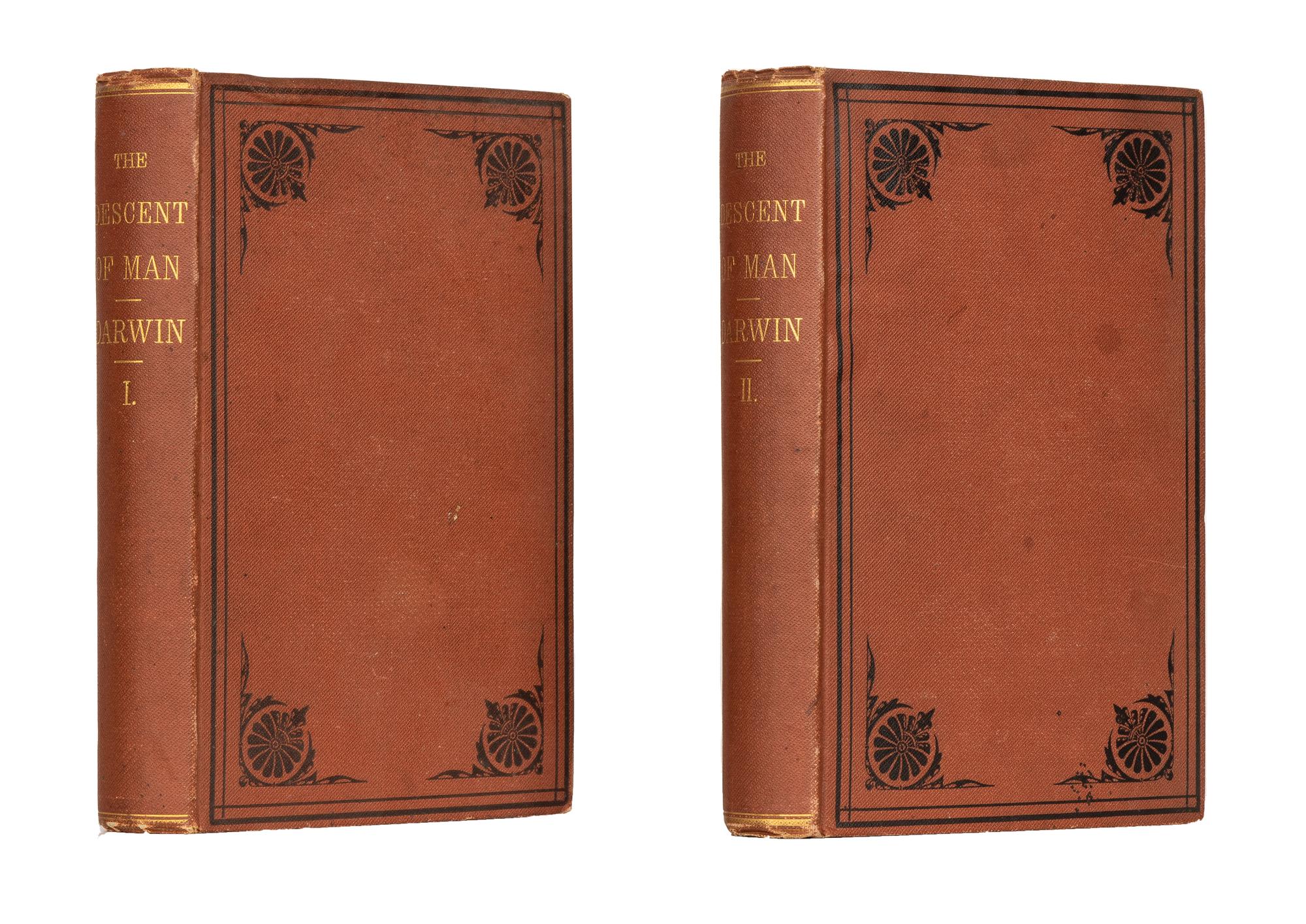 DARWIN, Charles (1809-1882). The Descent of Man and Selection in Relation to Sex . New York: D. Appleton and Company, 1871.