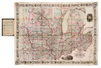 COLTON, G.W. and C.B. Colton's New railroad Map of the States of OH, MI, IN, IL, MO, WI & IA. MN, NE & KS . New York, 1870.