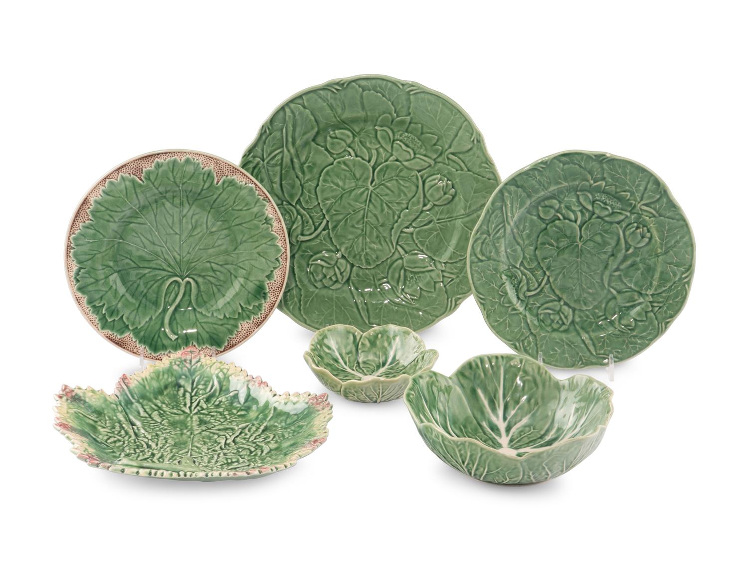 A Collection of Bordallo Pinheiro Dinnerware