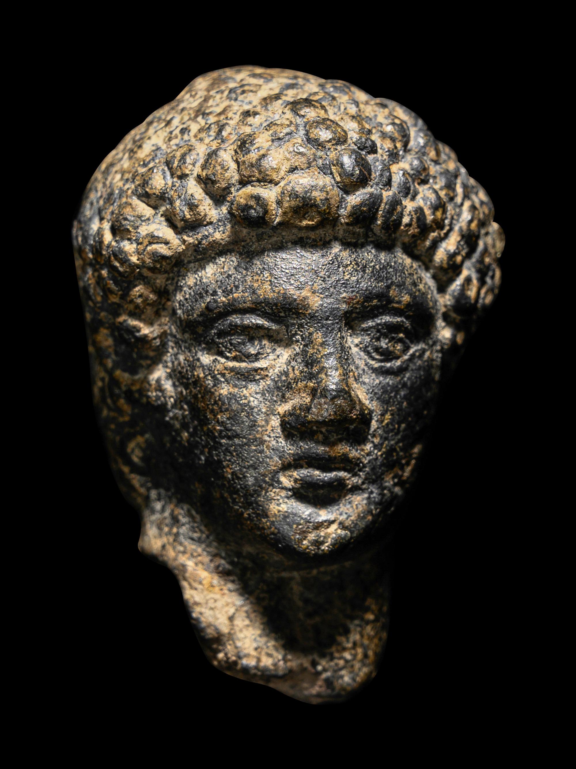 A Roman Bronze Head of Apollo