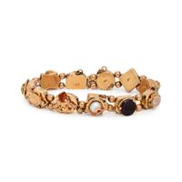 YELLOW GOLD AND MULTIGEM SLIDE BRACELET