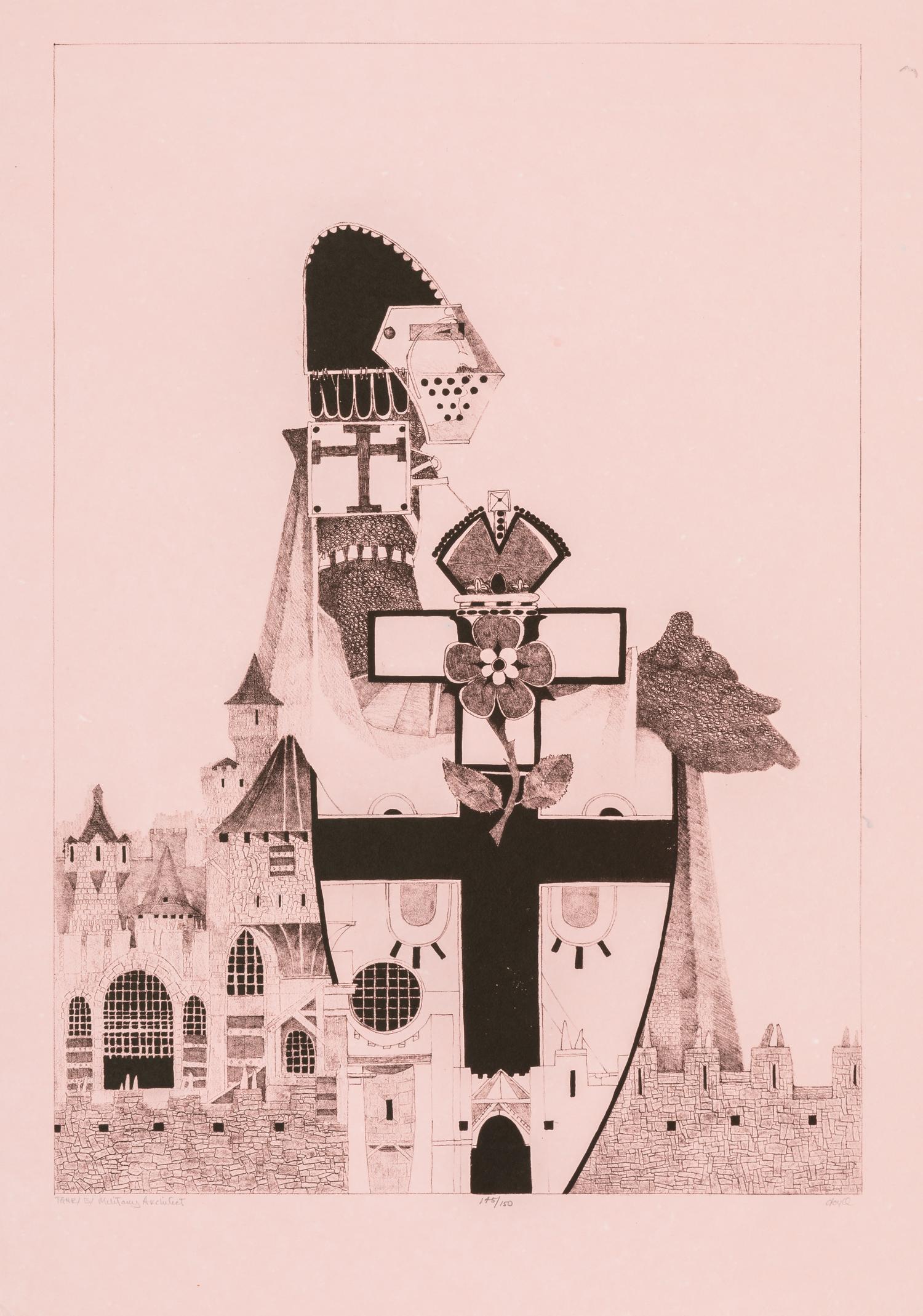 John L. Doyle, (American, 1939-2010), A group of seventeen works from The Builders Portfolio, 1983, including House of Words (2), The S