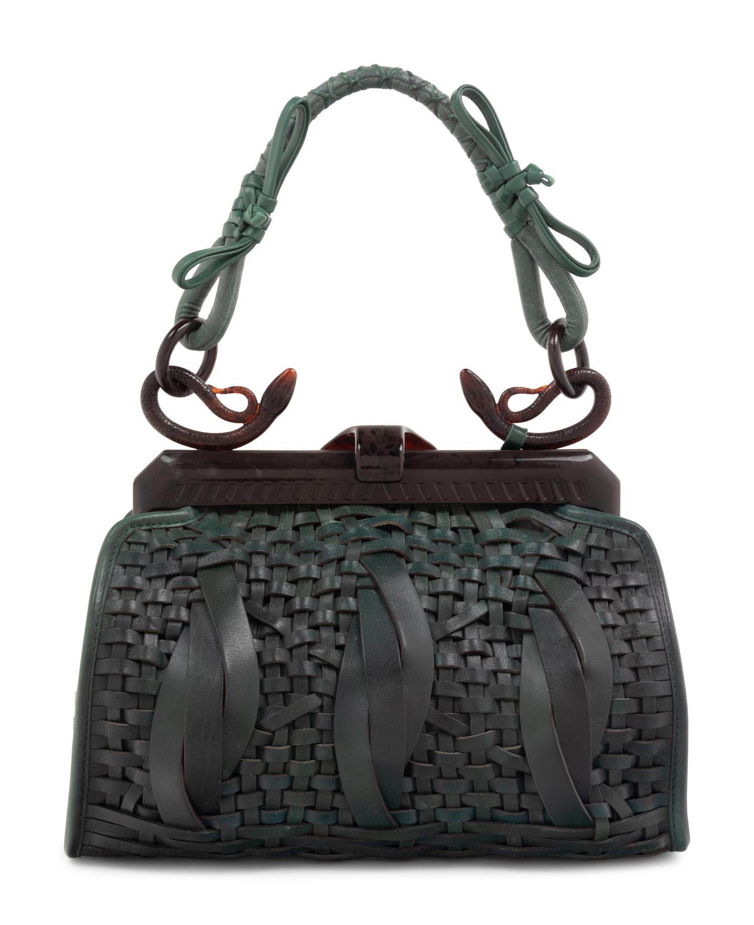 Christian Dior Limited Edition Woven Leather Samourai Bag, 2007