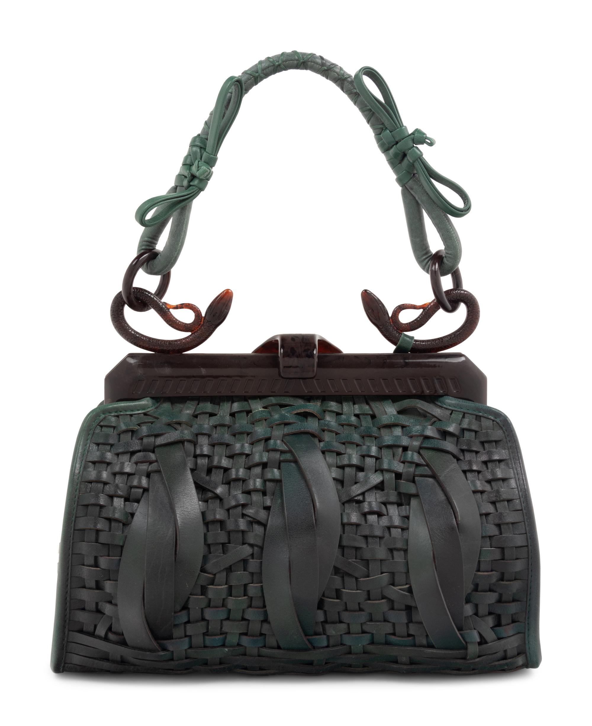 Christian Dior Limited Edition Woven Leather Samourai Bag, 2007