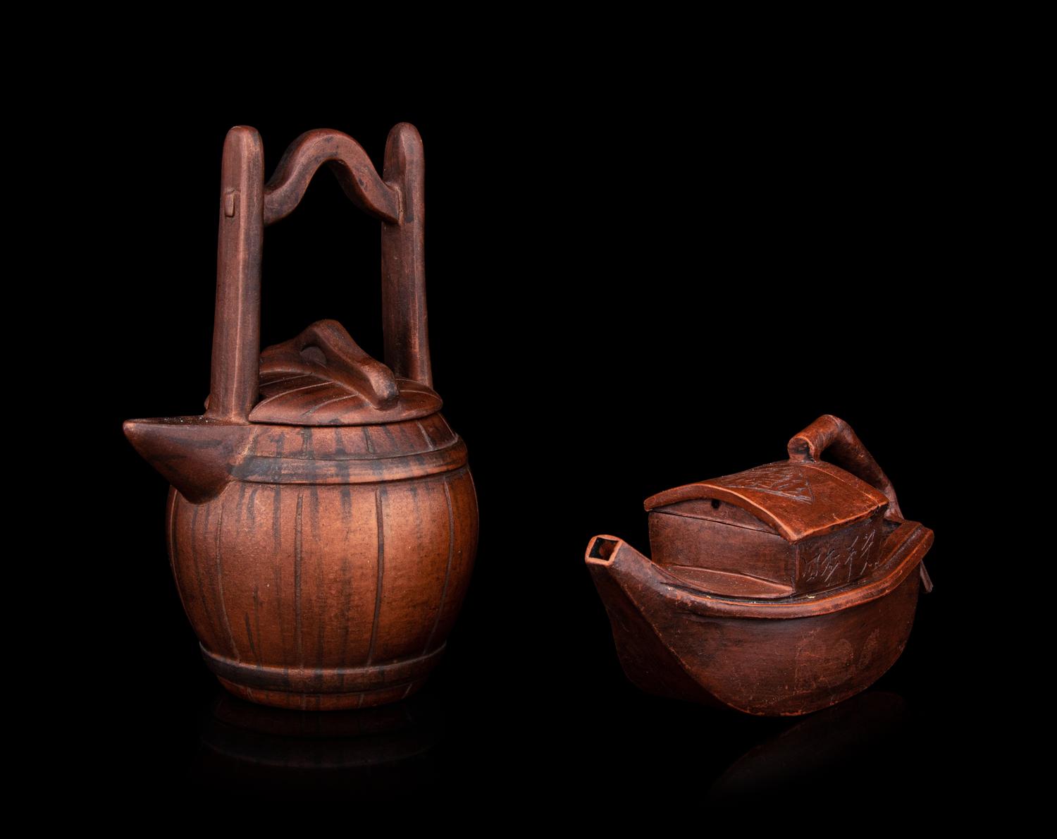 Two Chinese Yixing Pottery Teapots