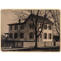 [EARLY PHOTOGRAPHY - OUTDOOR SCENES]. A group of 3 framed outdoor tintypes featuring buildings, comprising: