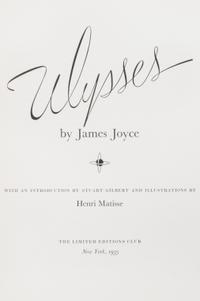 (MATISSE, HENRI) JOYCE, JAMES. Ulysses. New York, 1935. No. 29/1,500 copies. Signed by Matisse.