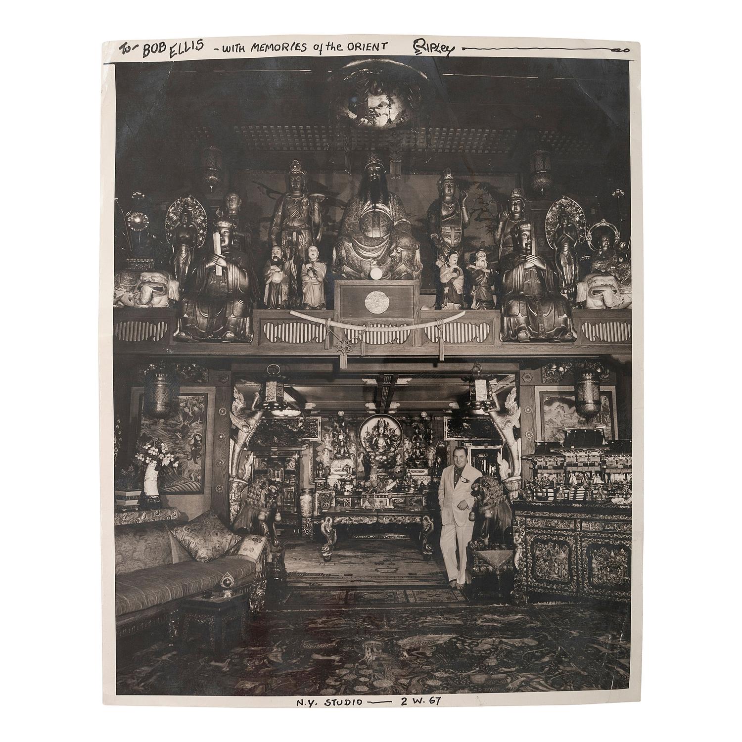 [AUTOGRAPHS & MANUSCRIPTS] -- [ENTERTAINMENT]. A group of 2 items related to American showmen P.T. BARNUM (1810-1891) and Robert RIPLEY (1890-1949).