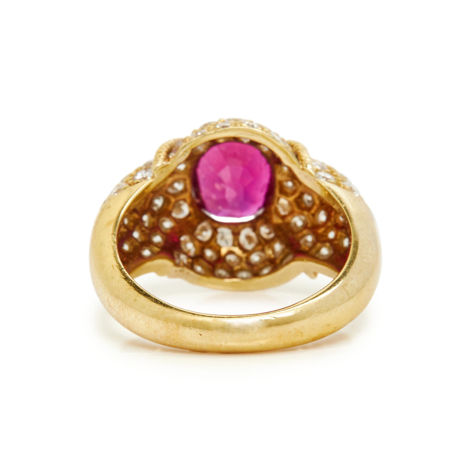 YELLOW GOLD, RUBY, AND DIAMOND RING