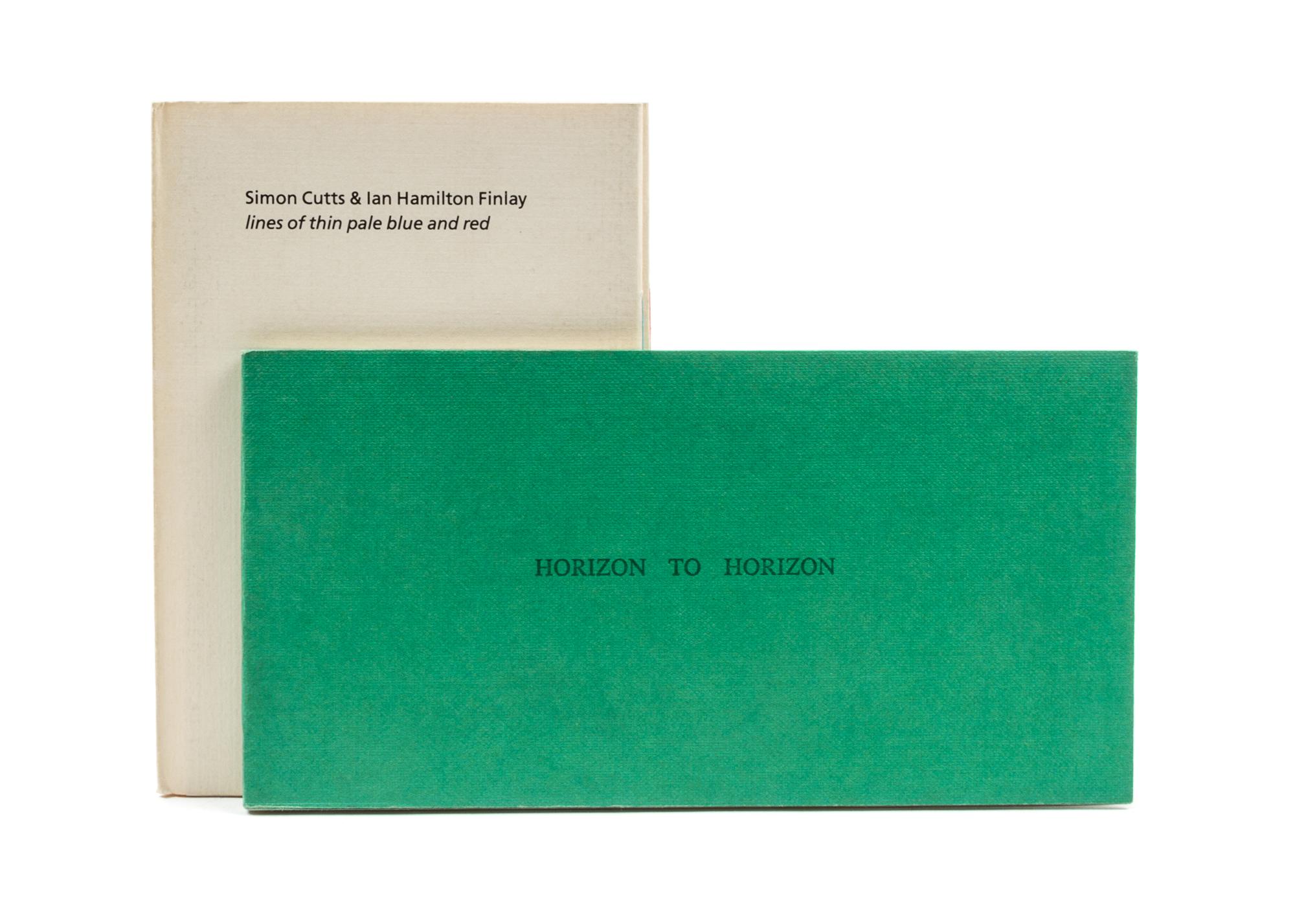 CUTTS, SIMON AND IAN HAMILTON FINLAY. Lines of Thin Pale Blue and Red. Nevers, 1990. (with one other)