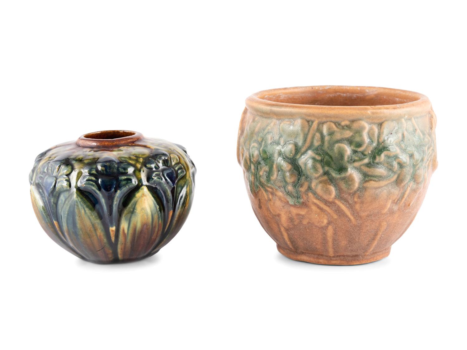 Two Ohio Pottery Vases, Including a Brush-McCoy "Amaryllis" Vase