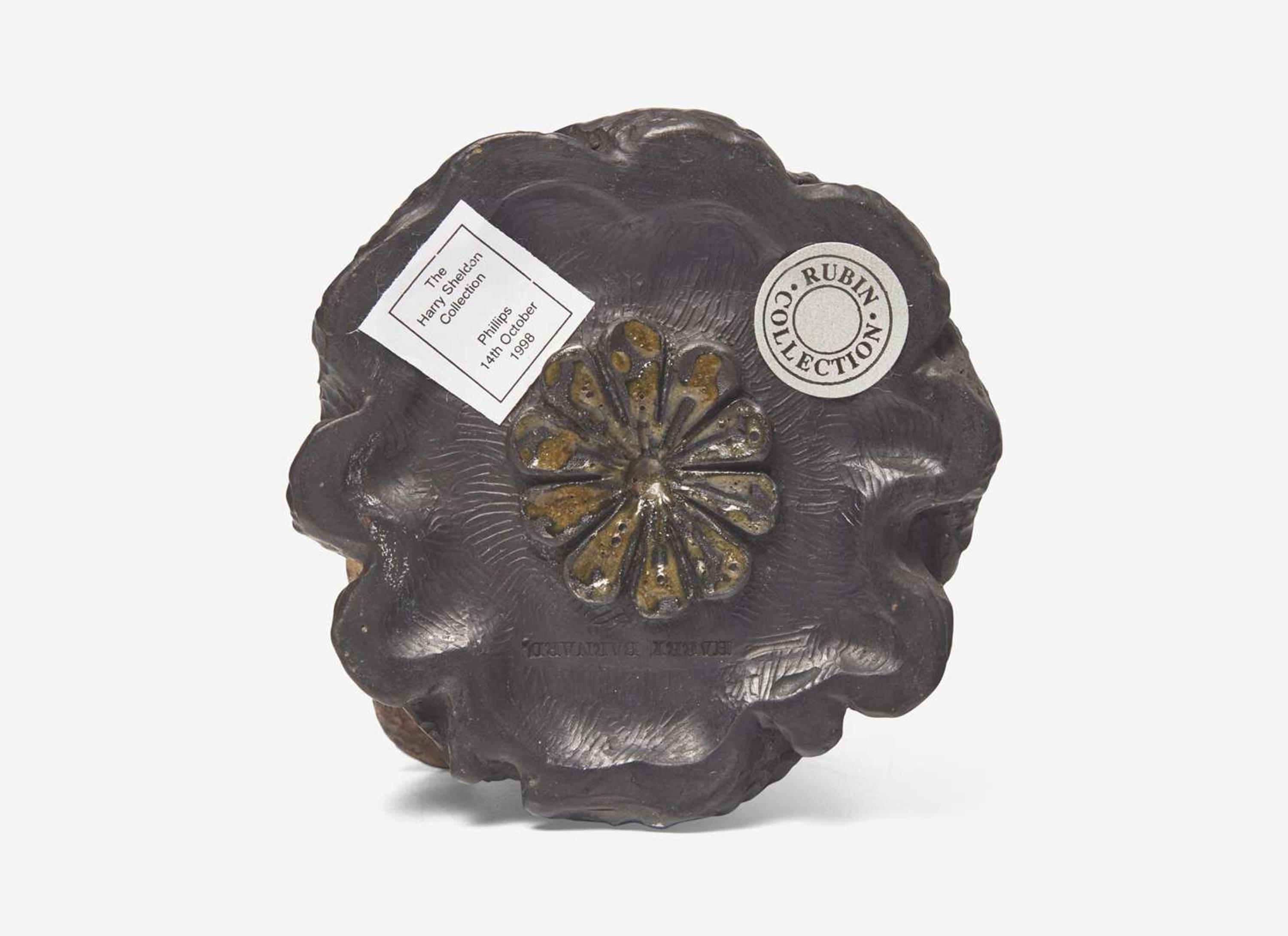 A Harry Barnard Stump Form Vase with Salamanders, UK, circa 1900
