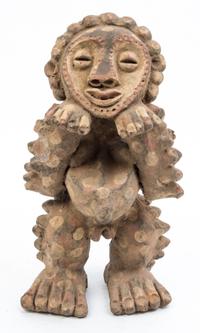 Two Ceramic Figures Height of taller 16 inches.