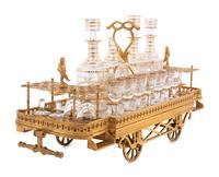 A French Gilt Bronze Liquor Trolley