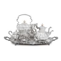 An English Silver Six-Piece Tea and Coffee Service