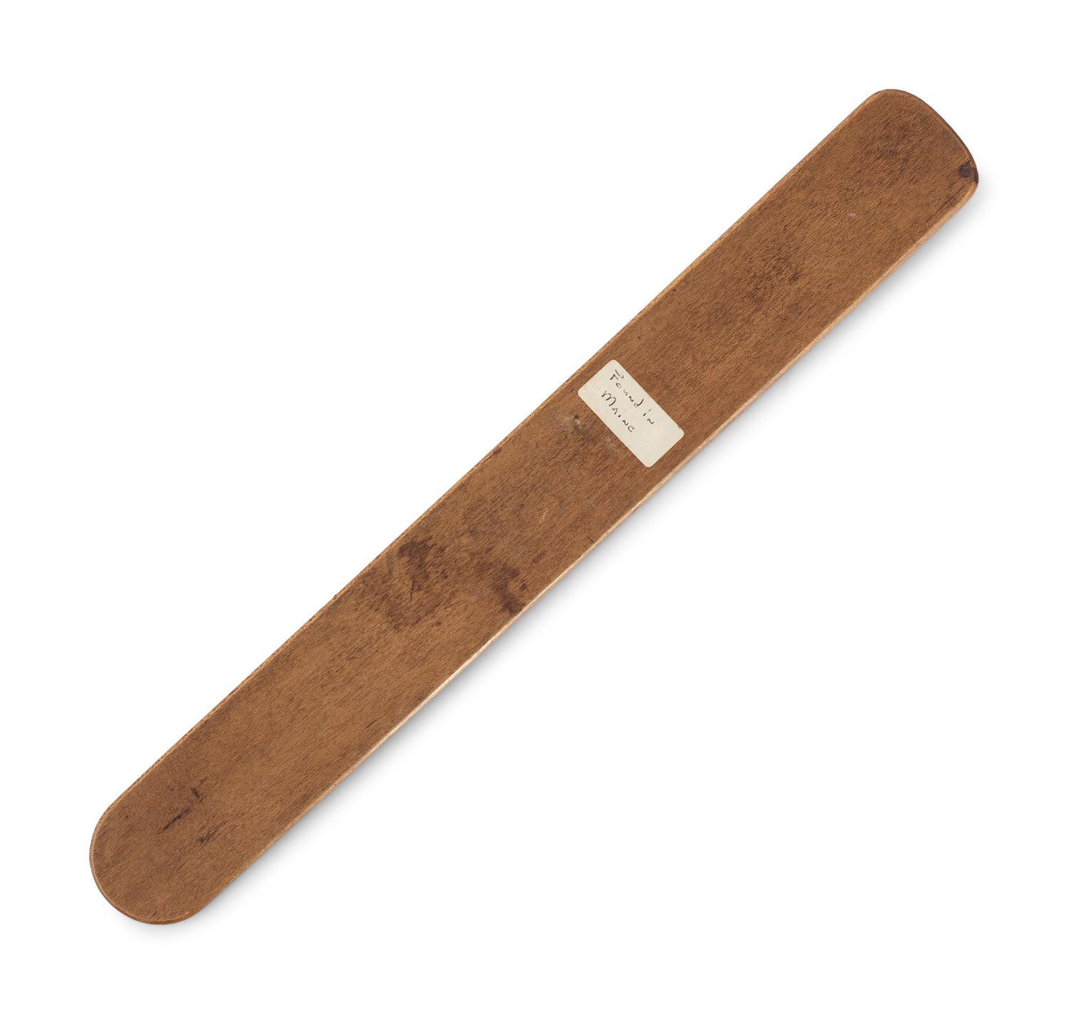 An Inlaid Wood Corset Busk with Initials
