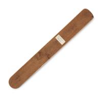 An Inlaid Wood Corset Busk with Initials