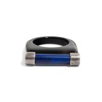 ART MODERNE, SILVER AND LAPIS RING
