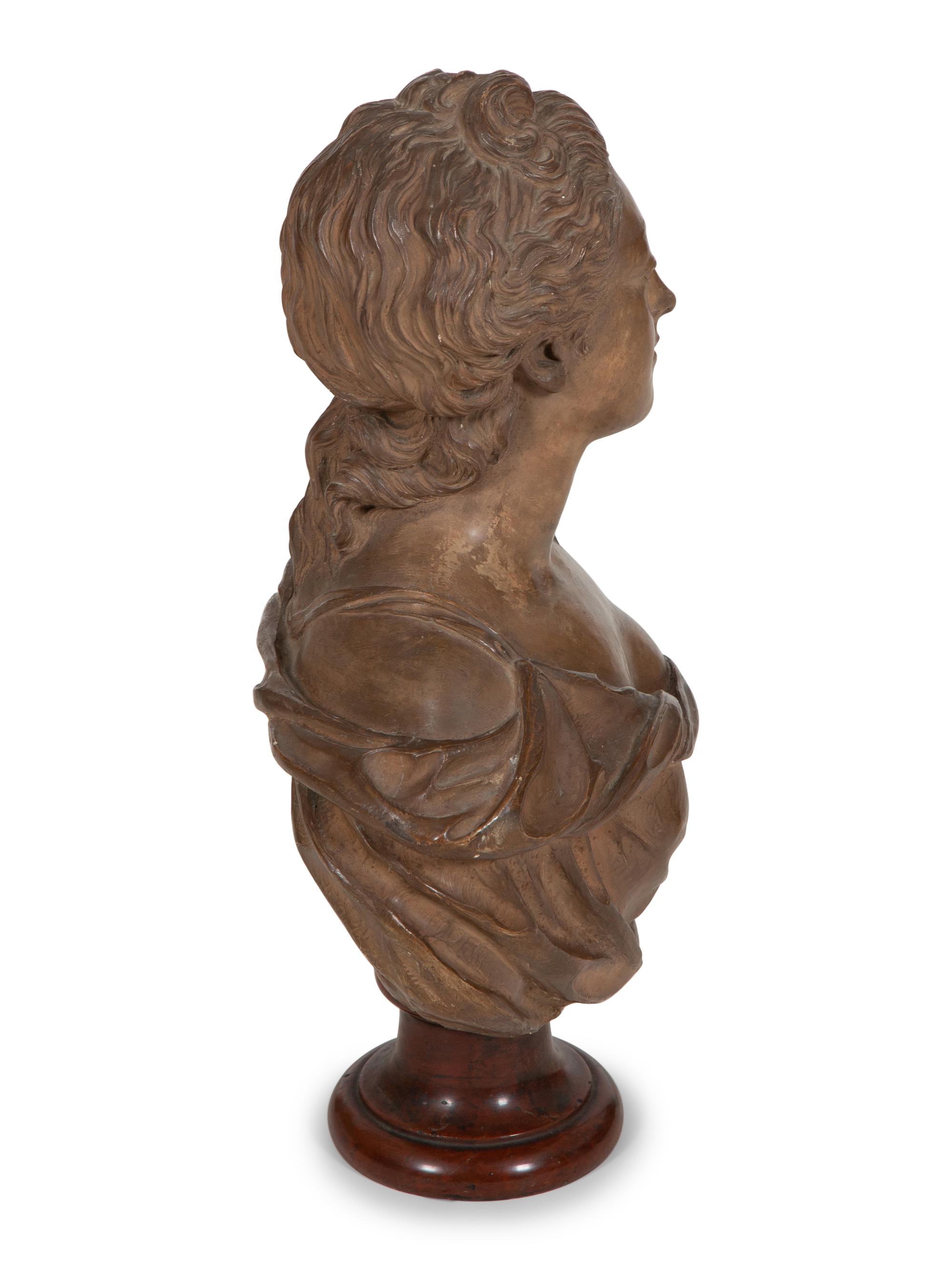A French Terracotta Bust of a Lady