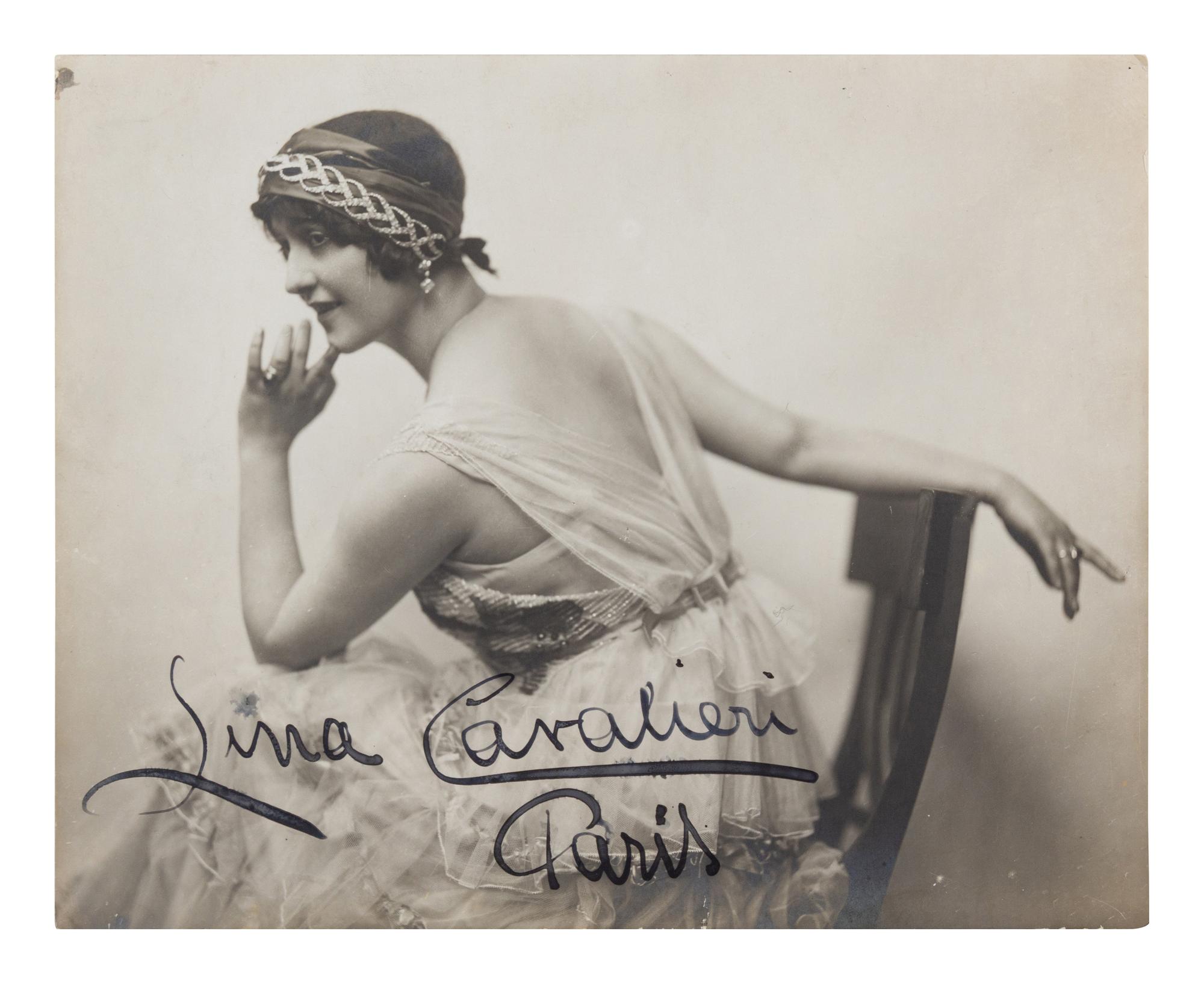 [19TH AND 20TH-CENTURY OPERA SINGERS]. A group of 7 photographs of opera singers from the 1890s-1900s, most signed, comprising images of: