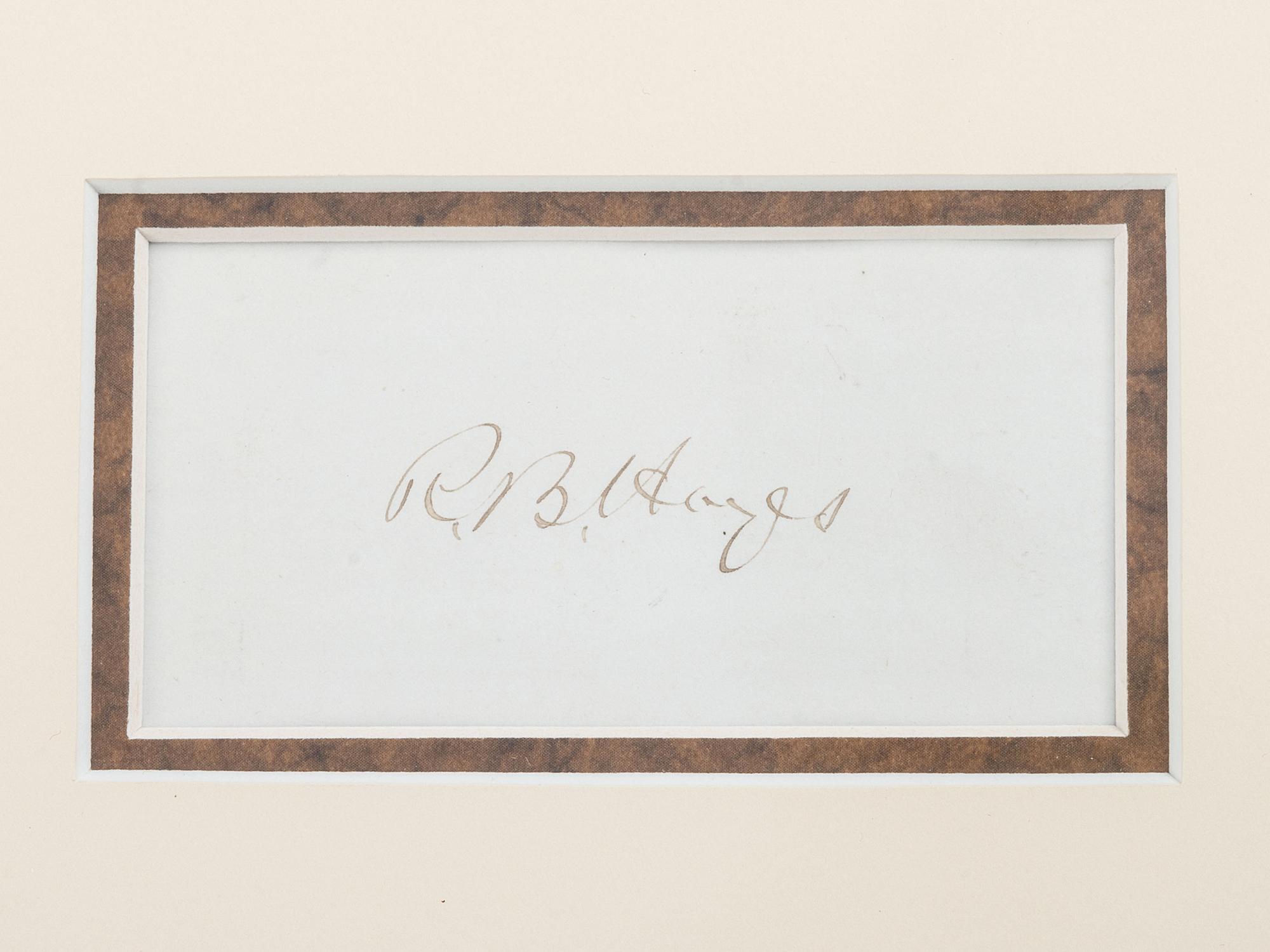 [POLITICS IN AMERICA]. A group of presidential signatures including Rutherford B. HAYES, Lyndon B. JOHNSON, Ronald REAGAN, and George H.W. BUSH.