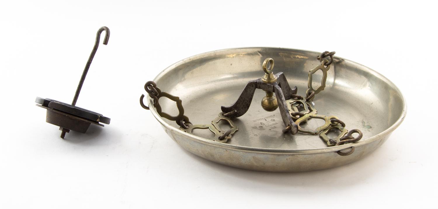A Brass Steel and Marble Scale Height 29 inches. — 20TH CENTURY