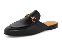 Gucci Black Leather Mules, Unworn