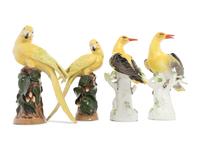 A Set of Six Continental Porcelain Bird Figures