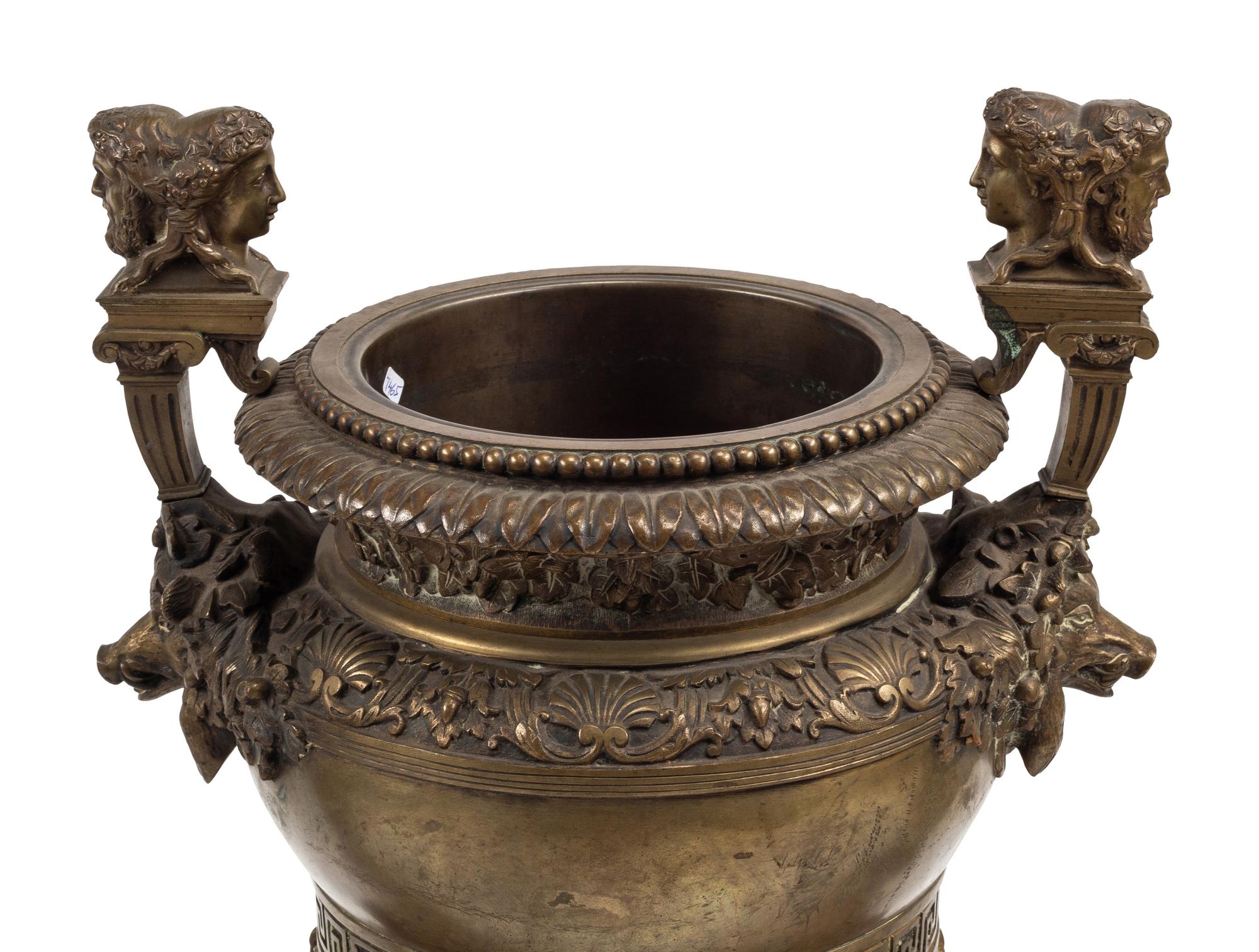 A Monumental French Neoclassical Gilt Bronze and Rouge Marble Clock Garniture