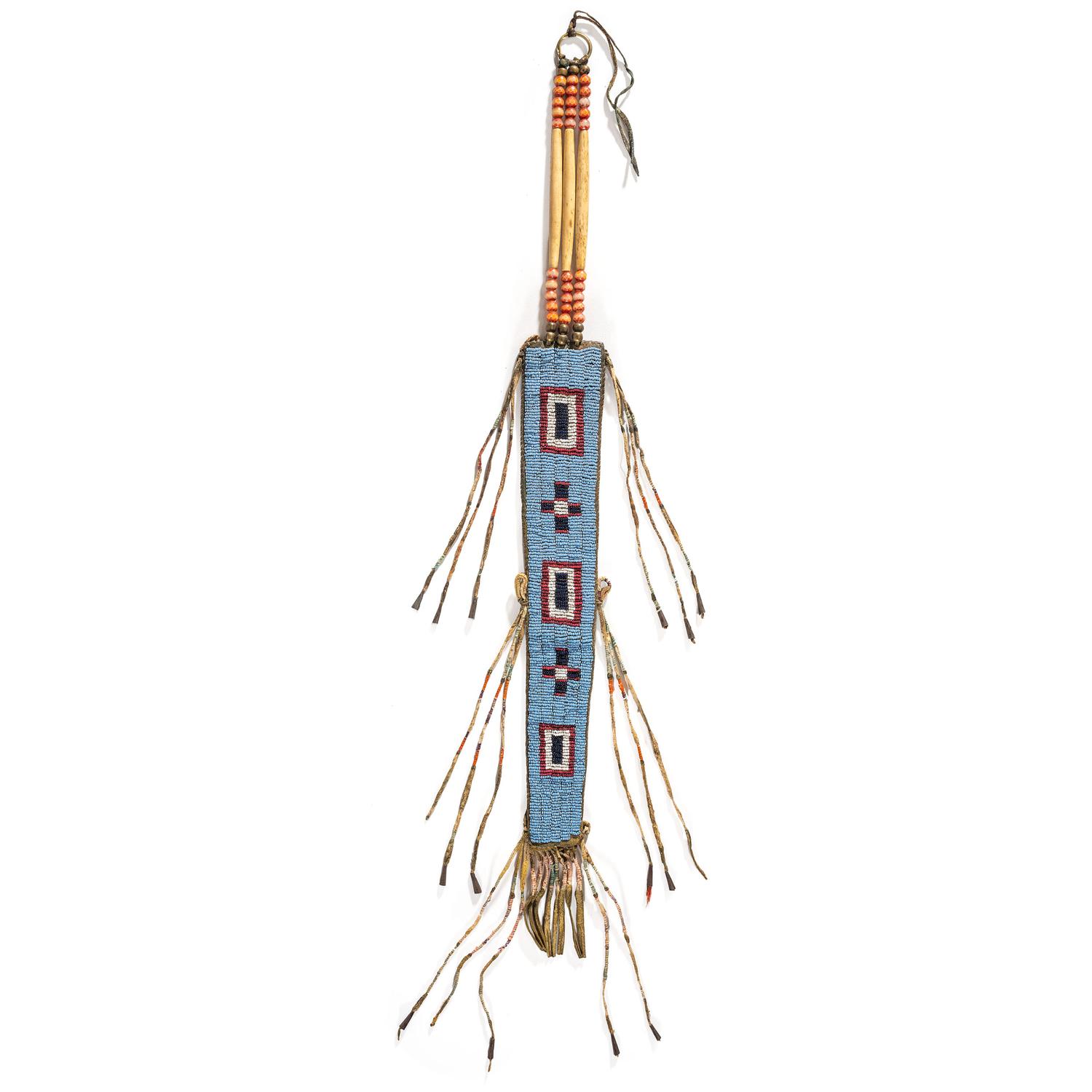 Sioux Double-sided Beaded and Quilled Hair Ornament