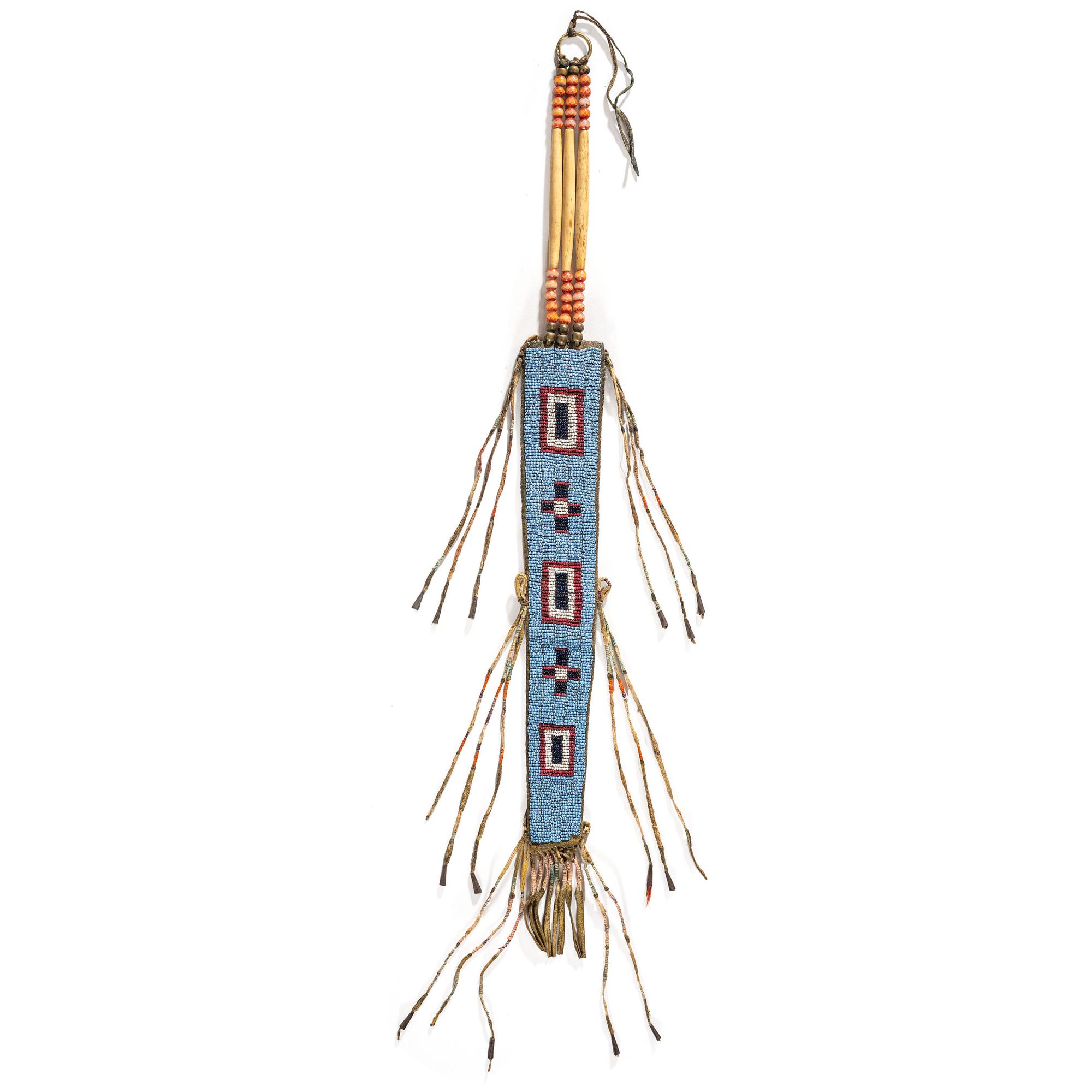 Sioux Double-sided Beaded and Quilled Hair Ornament