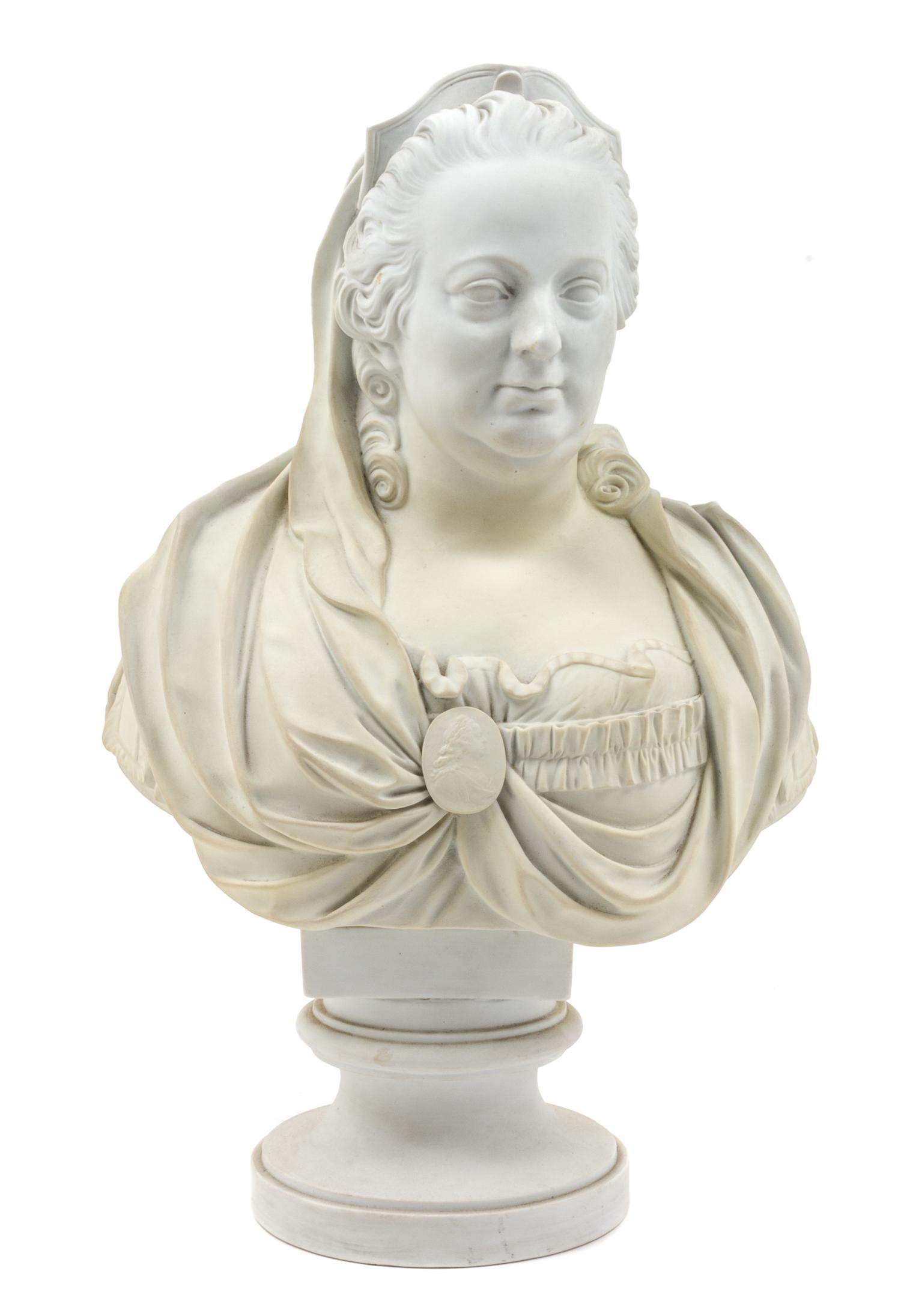 A Vienna Bisque Porcelain Bust Height 15 inches. — ELIAS HUTTER (1775-1863)