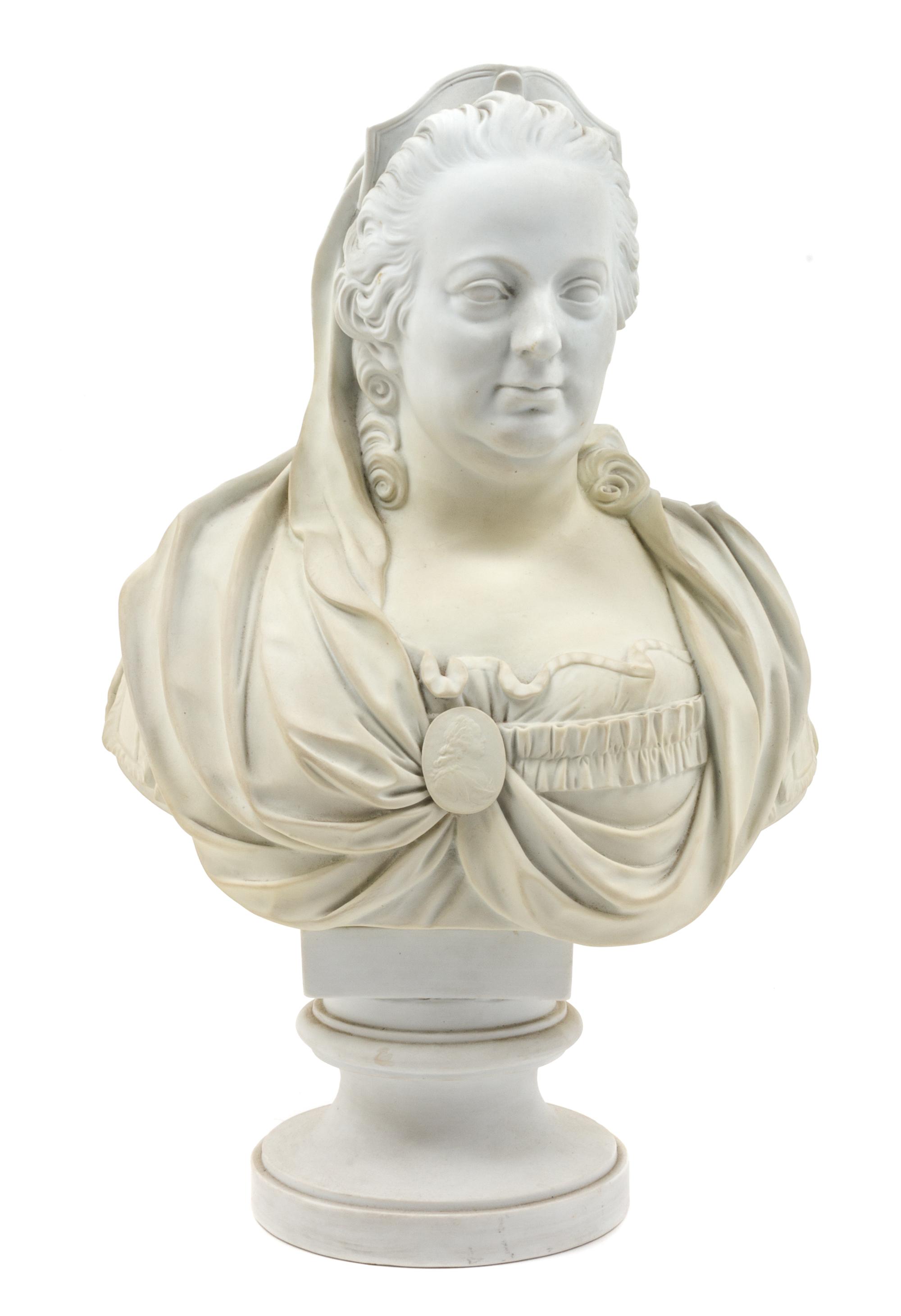 A Vienna Bisque Porcelain Bust Height 15 inches. — ELIAS HUTTER (1775-1863)