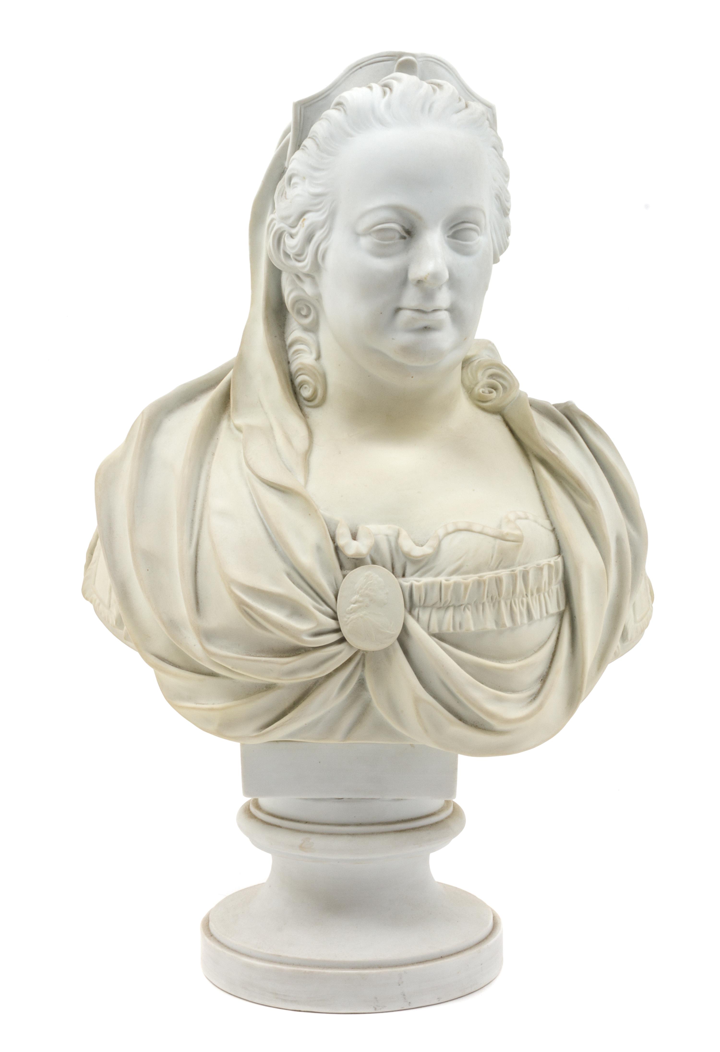 A Vienna Bisque Porcelain Bust Height 15 inches. — ELIAS HUTTER (1775-1863)