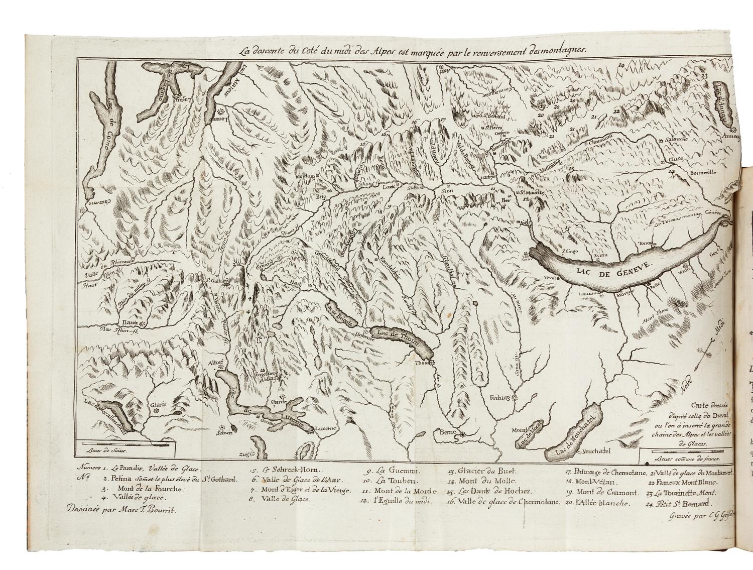 BOURRIT, Marc Theodore (1739-1819). Description des Alpes Pennines et Rhetiennes... Geneva: Chez J.P. Bonnant, 1781.