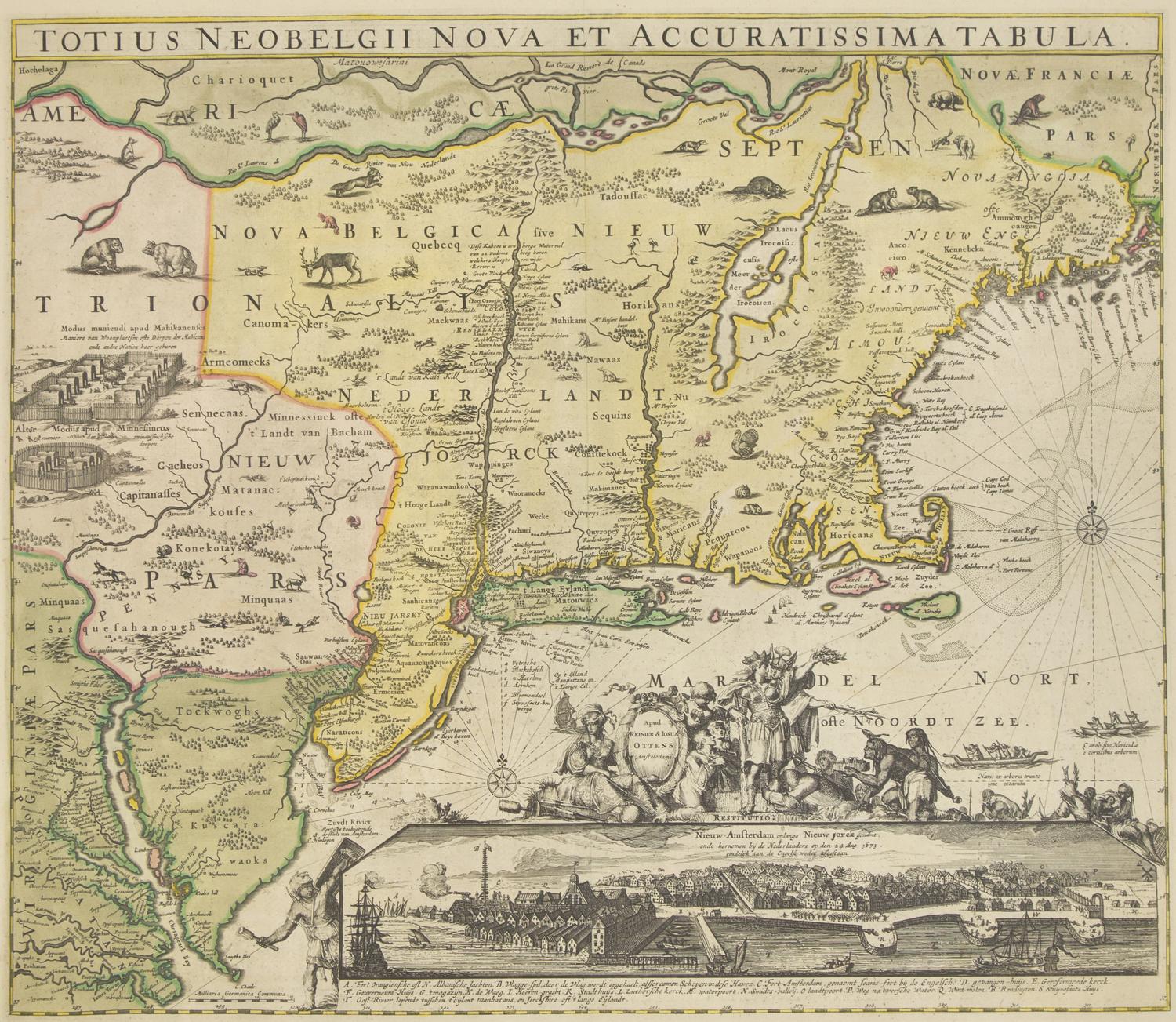 [Americana] (Allard, Hugo). Totius Neobelgii Nova et Accuratissima Tabula