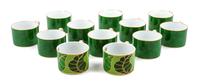 An Assorted Group of Twelve Lynn Chase Porcelain Coffee Cups Height: 2 1/4 inches (each).