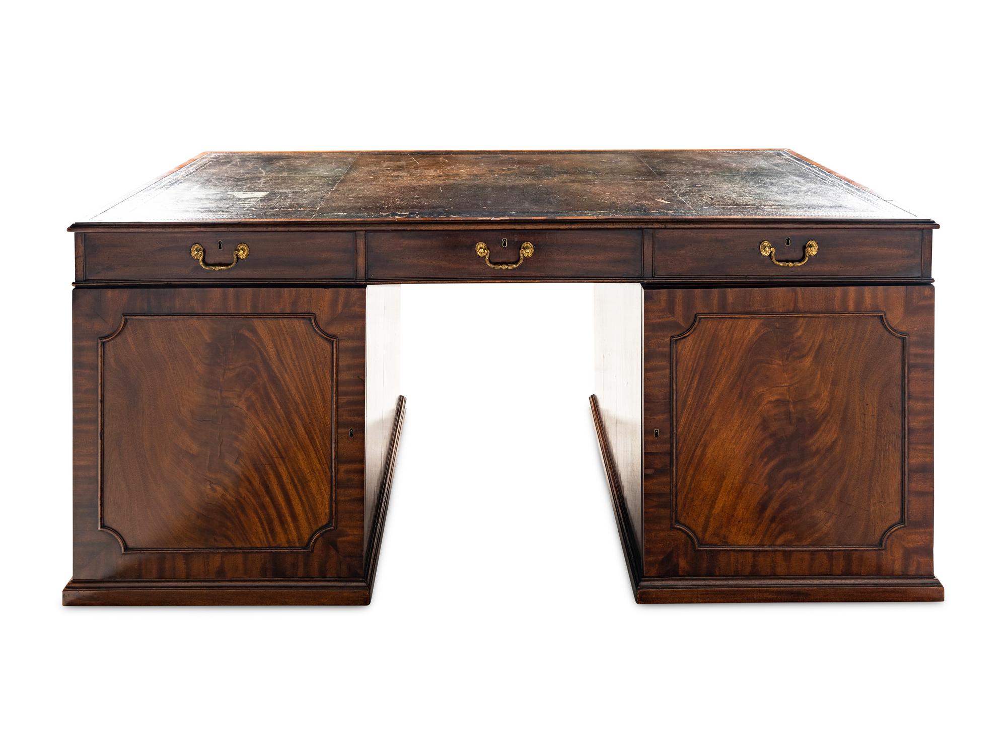 A George III Mahogany Partner's Desk