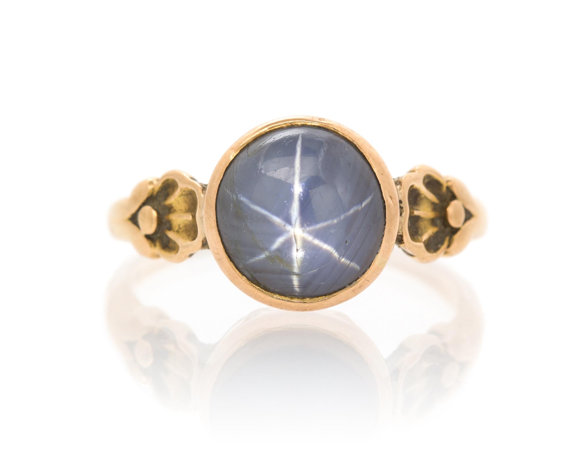 An 18 Karat Yellow Gold and Star Sapphire Ring, Georg Jensen, 2.70 dwts.