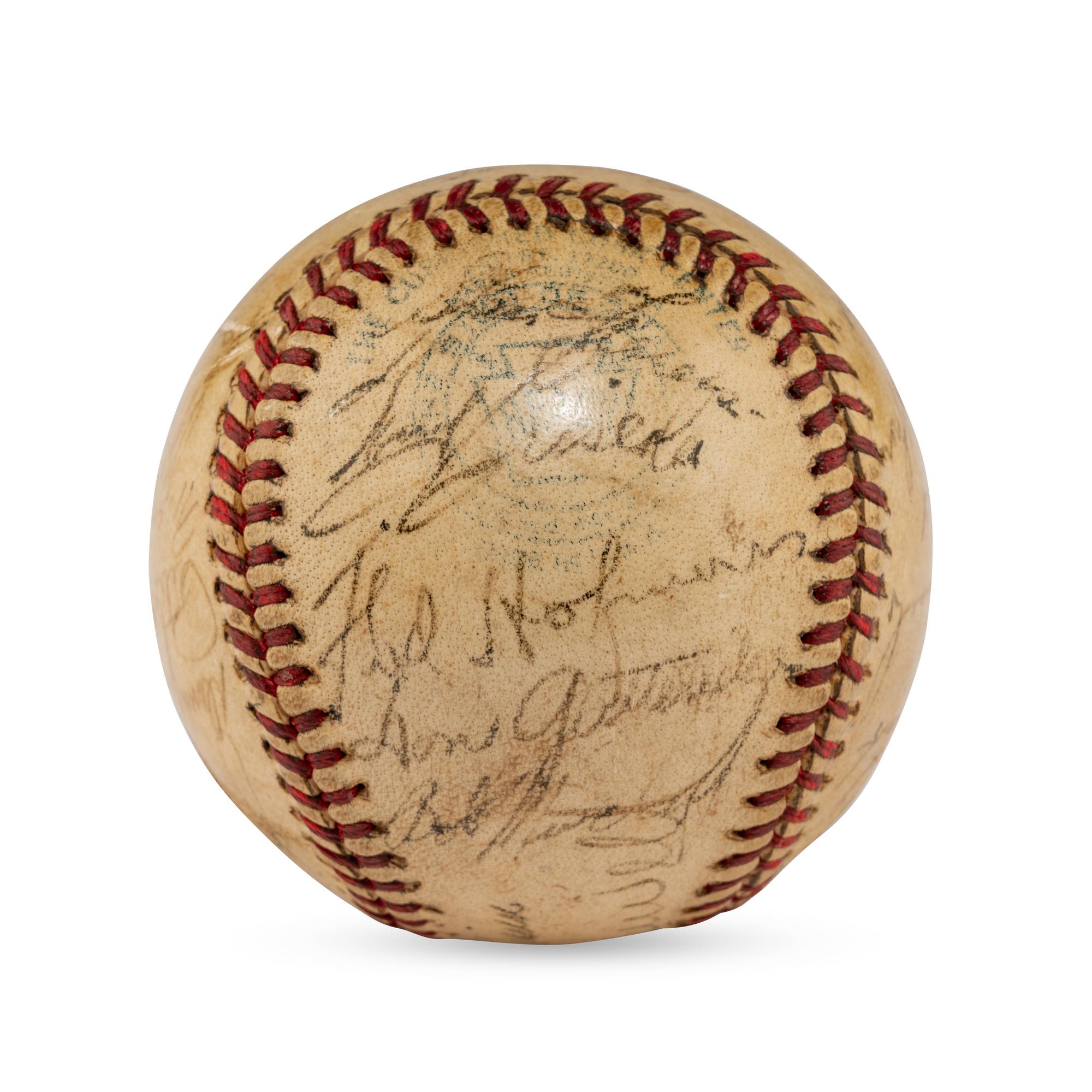 A 1942 St. Louis Browns Team Signed Autograph Baseball