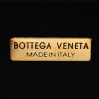 Bottega Veneta, Black Satin Intrecciato Clutch