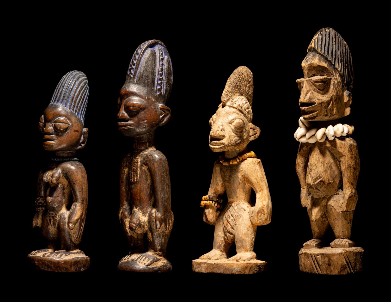 Four Yoruba Wood Figures