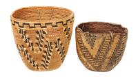 Two Klickatat Carrying Baskets Height of the first 10 x width 10 inches.