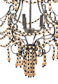 A Painted Metal Three-Light Chandelier