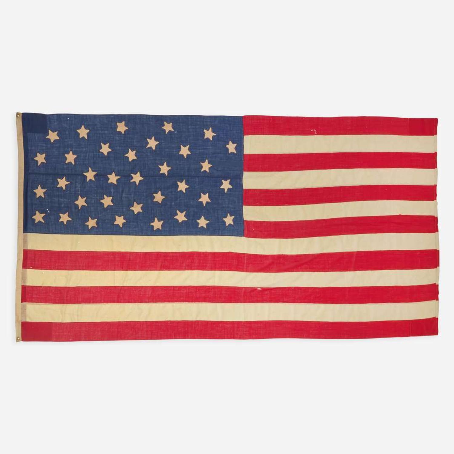 A 34-Star Civil War Era American National Flag 1861-1863